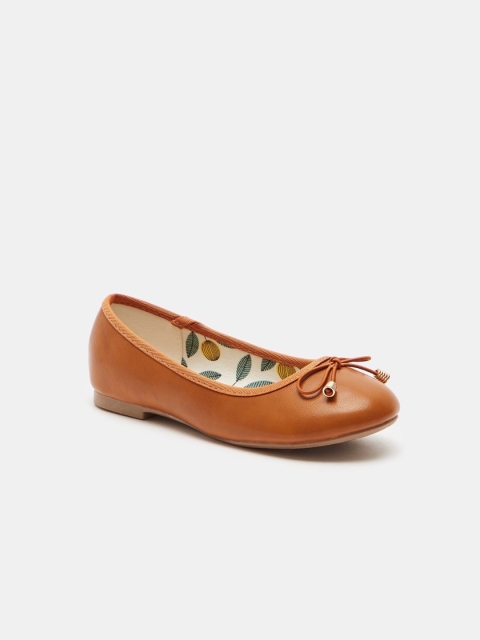 

shoexpress Girls Tan Brown Ballerinas Flats
