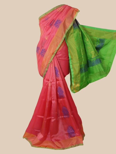 

Pothys Pink Zari Pure Silk Saree
