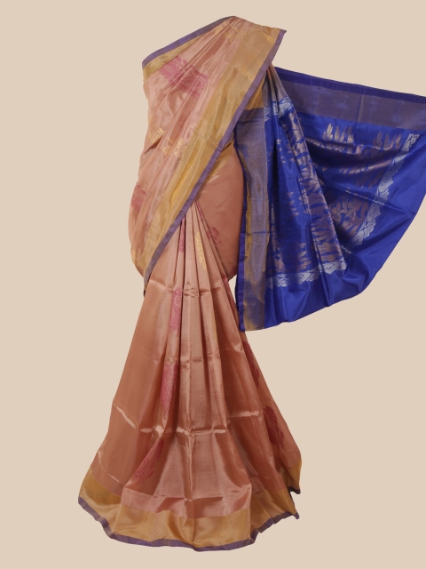 

Pothys Brown Ethnic Motifs Pure Silk Saree