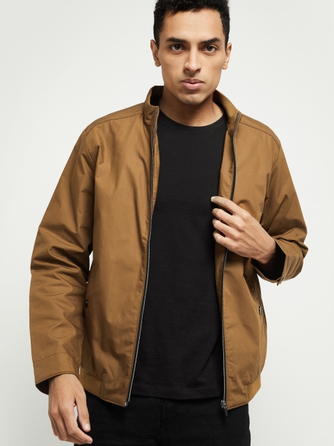 

max Men Mustard Yellow Bomber Jacket
