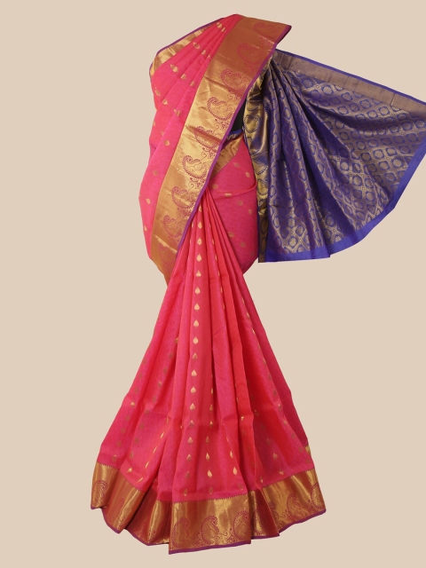 Pothys Pink Woven Design Zari Pure Silk Saree
