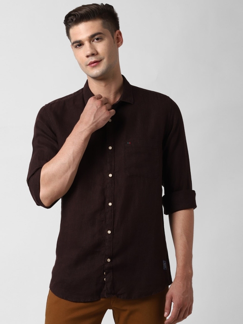 

Peter England Casuals Men Maroon Slim Fit Casual Shirt