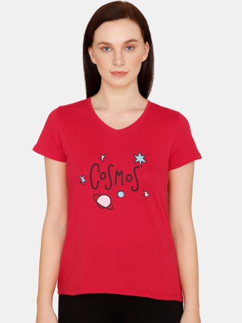 

Zivame Red Regular Cotton Top
