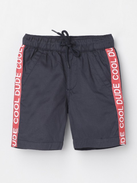 

max Boys Blue Mid-Rise Regular Shorts