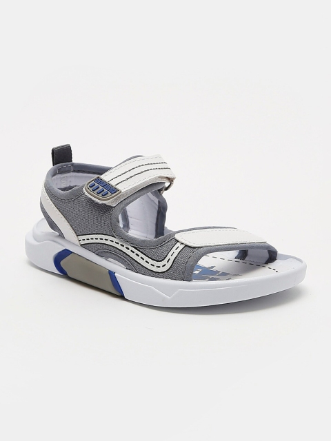 

shoexpress Boys Grey & White PU Comfort Sandals