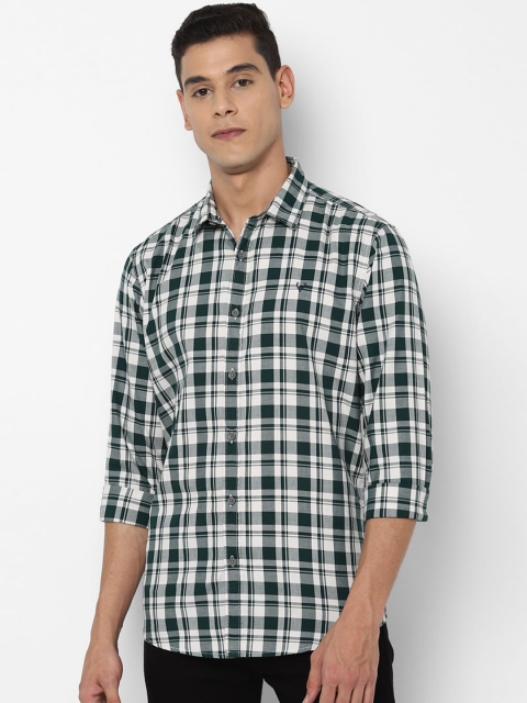 

Allen Solly Sport Men White Tartan Checks Checked Cotton Casual Shirt