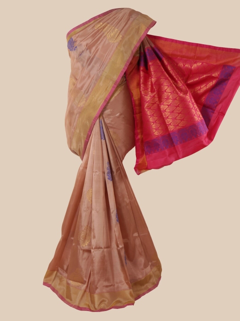 

Pothys Brown Woven Design Pure Silk Saree