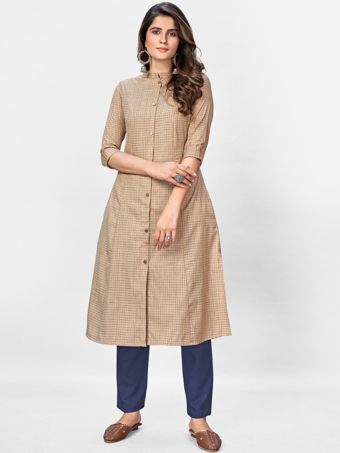 

Vbuyz Women Brown Thread Work Kurta