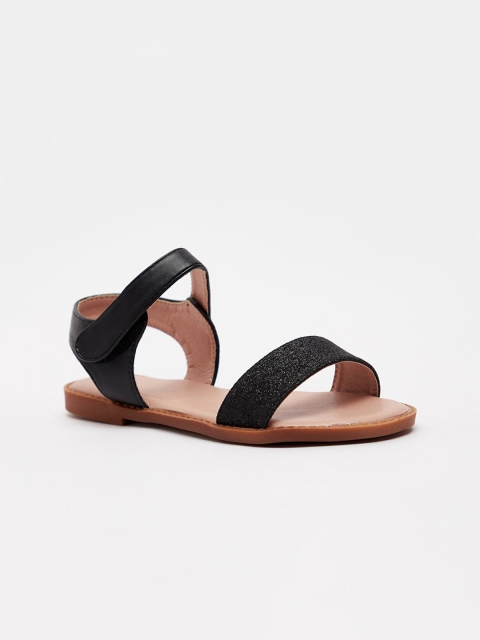 

shoexpress Girls Black & Pink PU Comfort Sandals