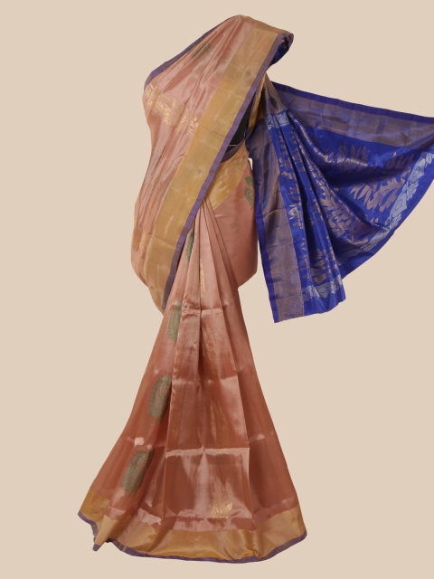 

Pothys Brown Ethnic Motifs Pure Silk Saree