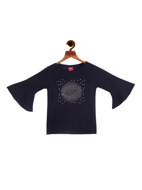 

Tiny Girl Navy Blue Regular Top