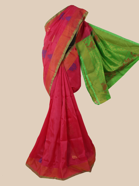 

Pothys Pink Woven Design Pure Silk Saree