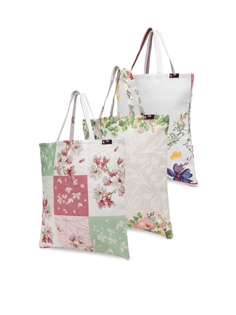 

KLOTTHE White Printed Tote Bag