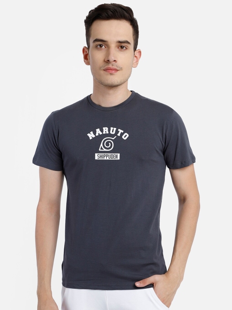 

Free Authority Men Grey Naruto Cotton Printed Pure Cotton T-shirt