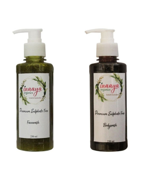 

Inaaya Organics Set of Blush Brown Organic Face Wash & Kaolin Krush Body Wash, Multi