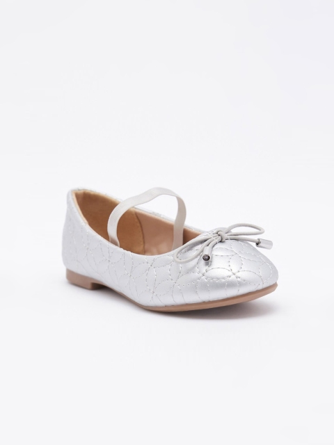 

shoexpress Girls Silver Embellished Ballerinas with Bows Flats