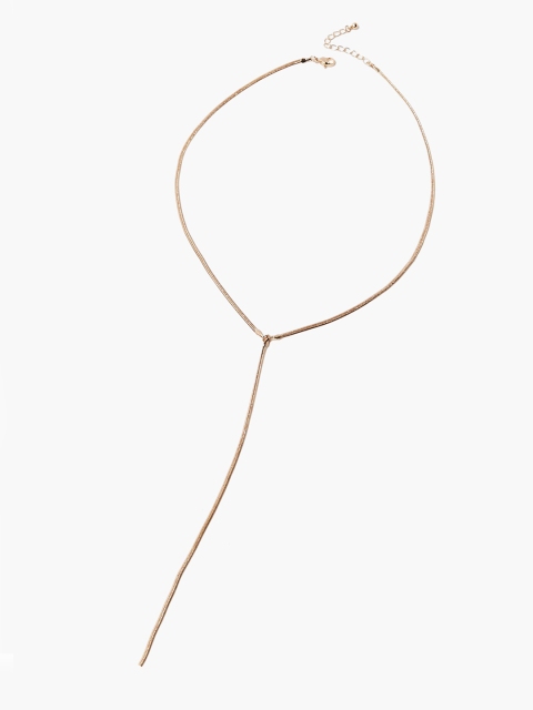 

FOREVER 21 Gold-Toned Metal Herringbone Drop Chain