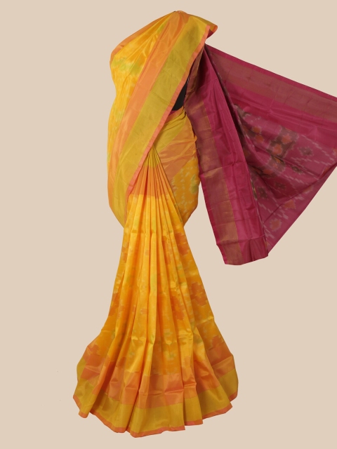 

Pothys Yellow Woven Design Zari Pure Silk Saree