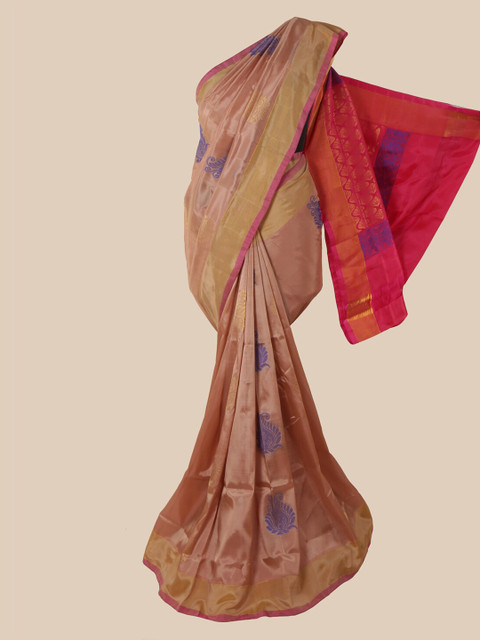 

Pothys Brown Woven Design Pure Silk Saree