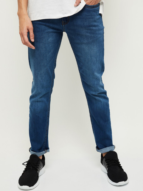 

max Men Blue Skinny Fit Light Fade Jeans