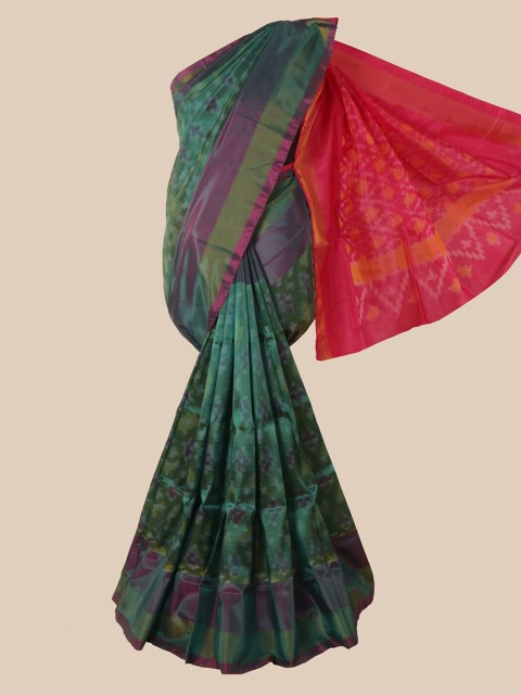 

Pothys Green Zari Pure Silk Saree