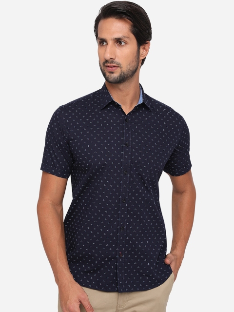 

JADE BLUE Men Blue Slim Fit Printed Casual Shirt