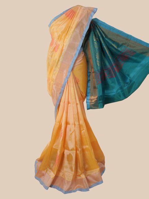 

Pothys Cream Ethnic Motifs Pure Silk Saree