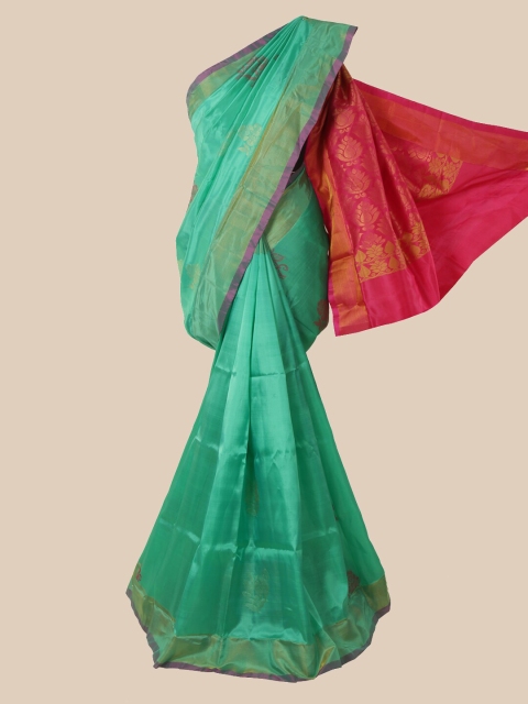 

Pothys Green Woven Design Pure Silk Saree