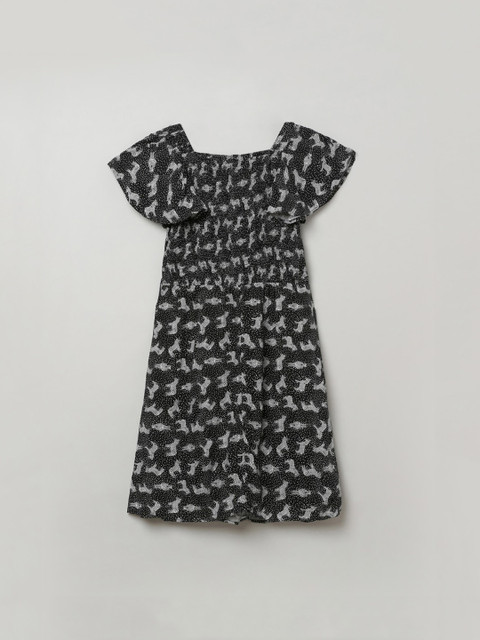 

max Black Crepe A-Line Dress