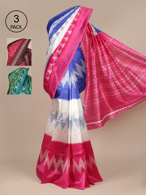 

Pothys Pack Of 3 Multi Jute Silk Saree