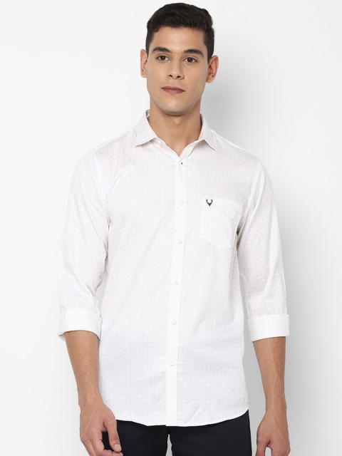 

Allen Solly Men White Slim Fit Printed Casual Shirt