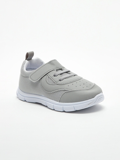 

shoexpress Boys Grey Textile Walking Shoes