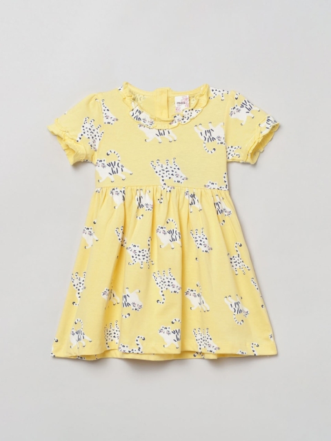 

max Yellow Printed Dress