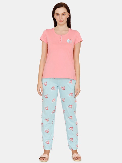 

Zivame Women Multicoloured Printed Night suit, Multi