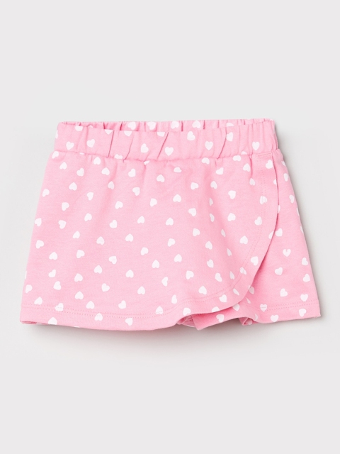

max Girls Pink Printed Mid-Rise Regular Shorts
