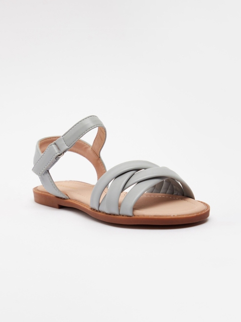 

shoexpress Girls Grey PU Comfort Sandals