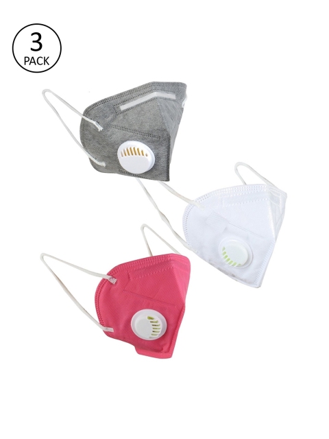 

OOMPH Pack of 3 5-Ply Reusable Anti-Pollution KN95 Face Masks, White