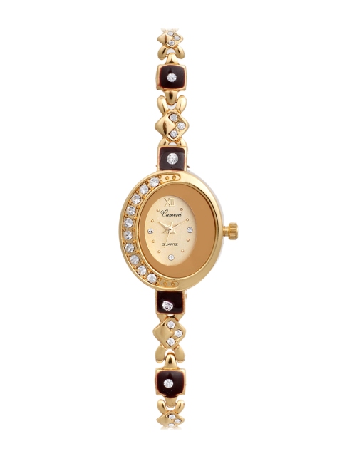 

Camerii Women Beige Dial & Gold-Plated Bracelet Style Straps Analogue Watch - CWL792_B