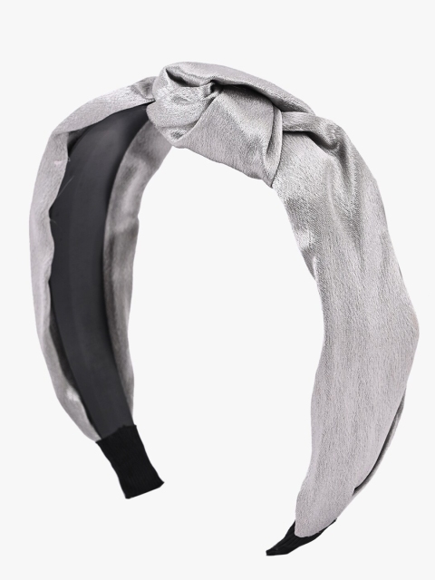 

BuckleUp Women Grey Hairband with Knot Detail