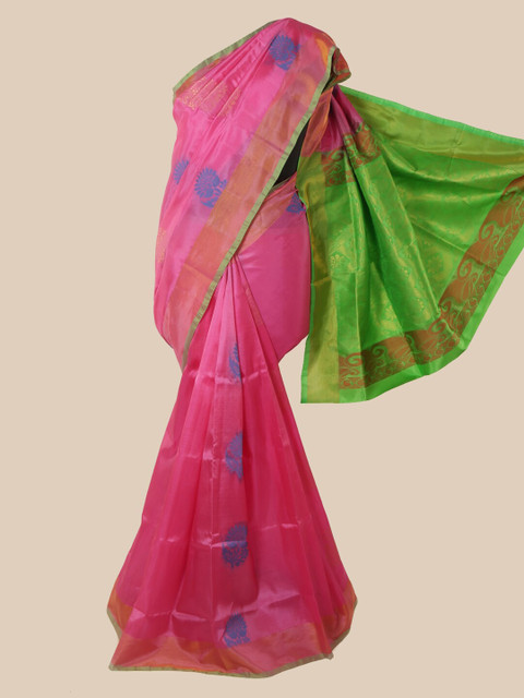 

Pothys Pink Ethnic Motifs Pure Silk Saree