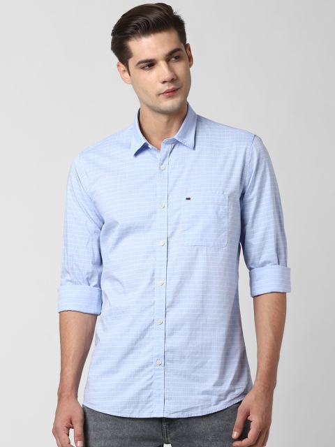 

Peter England Casuals Men Blue Slim Fit Multi Stripes Striped Cotton Casual Shirt