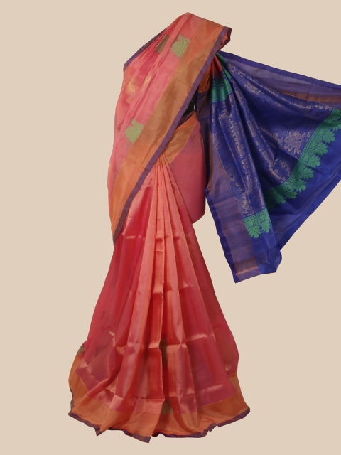 

Pothys Pink Ethnic Motifs Zari Pure Silk Saree