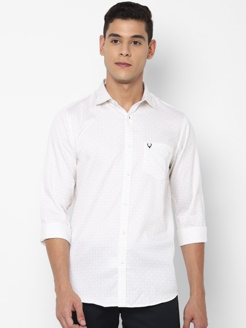 

Allen Solly Men White Slim Fit Printed Casual Shirt