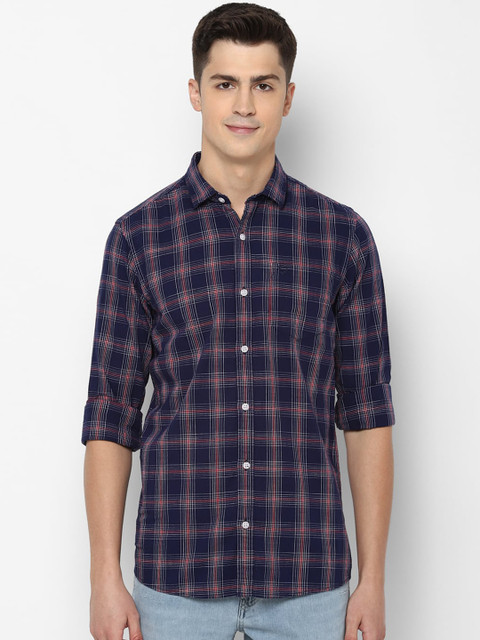 

Allen Solly Sport Men Navy Blue Checked Casual Shirt
