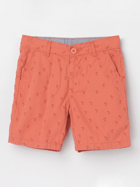 

max Boys Rust Printed Regular Fit Regular Shorts