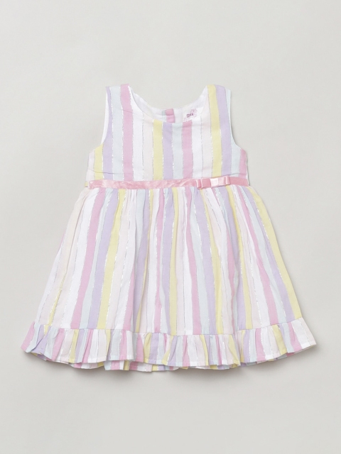 

max Girls Multi Striped Fit and Flare Dress