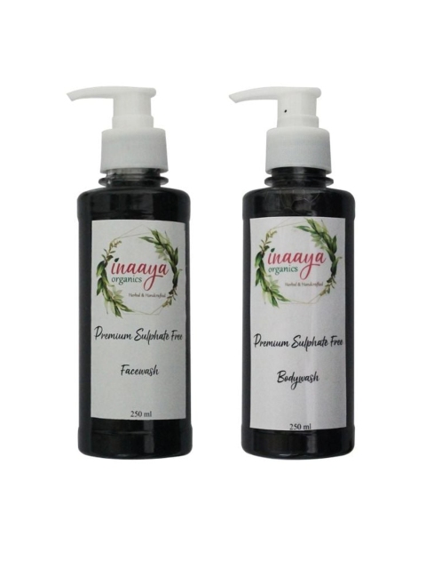 

Inaaya Organics Pack Of 2 Unisex Organic Face Wash & Body Wash 500 ml, Multi