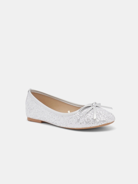 

shoexpress Girls Silver Embellished Ballerinas with Bows
