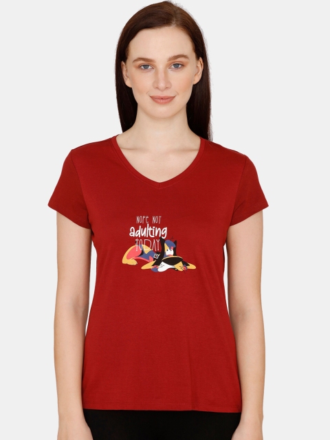 

Zivame Maroon Regular Top