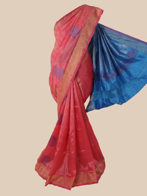 

Pothys Pink Ethnic Motifs Zari Pure Silk Saree